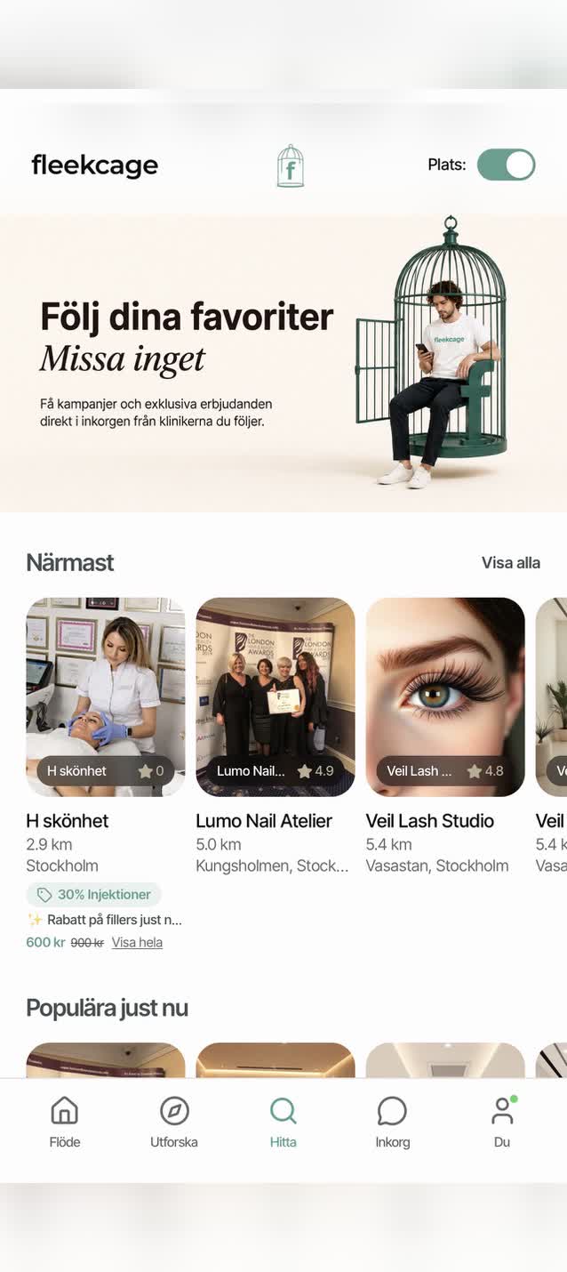 Hitta-vyn i Fleekcage med kliniker nära dig